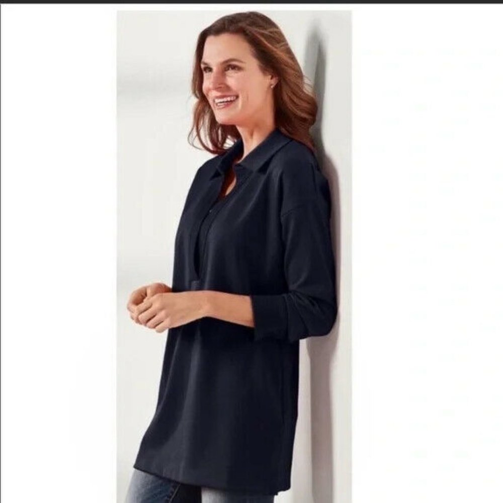 Soft Surroundings Adventura Black tunic Large